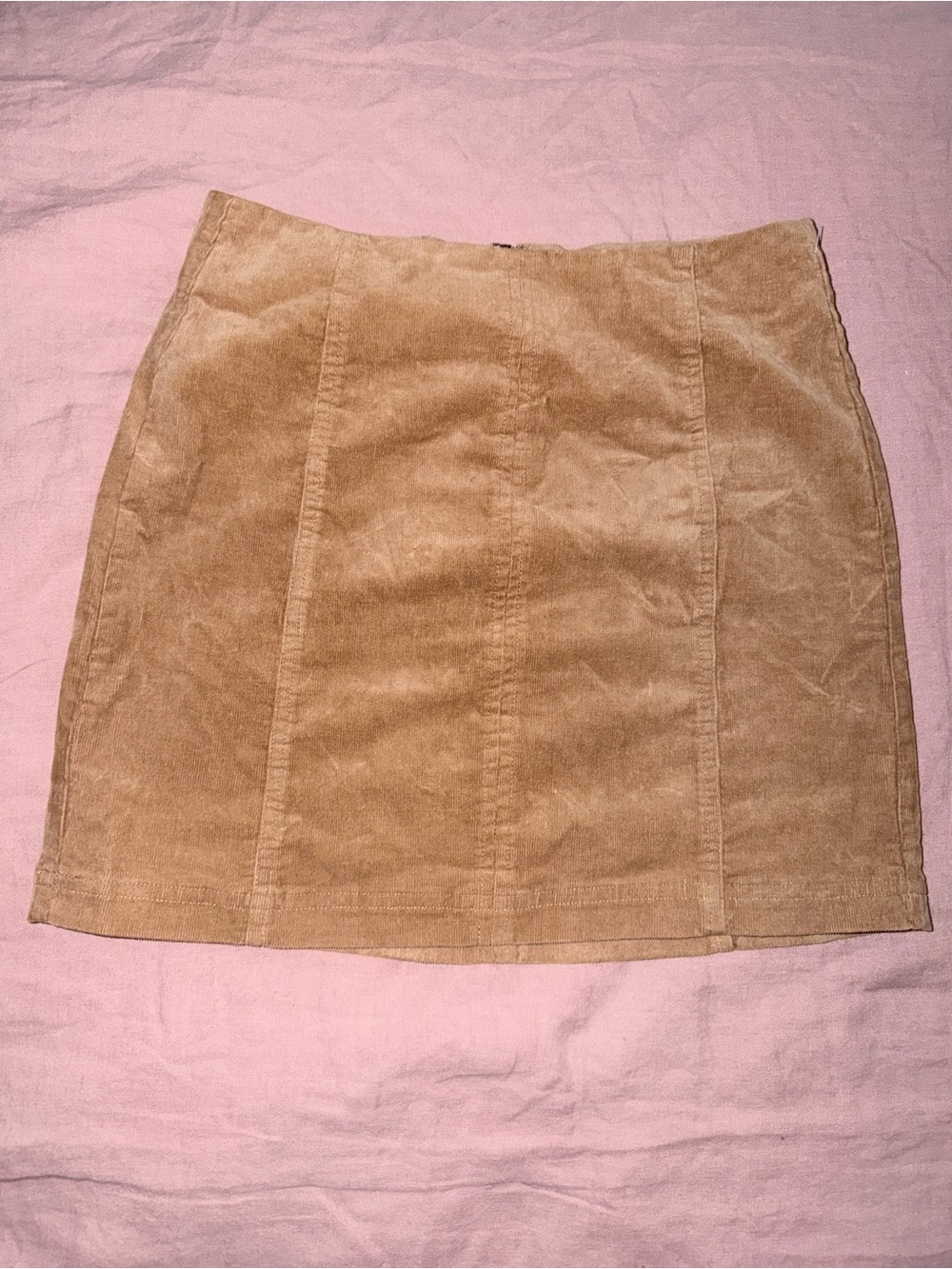 Women’s Tan Corduroy Mini Skirt